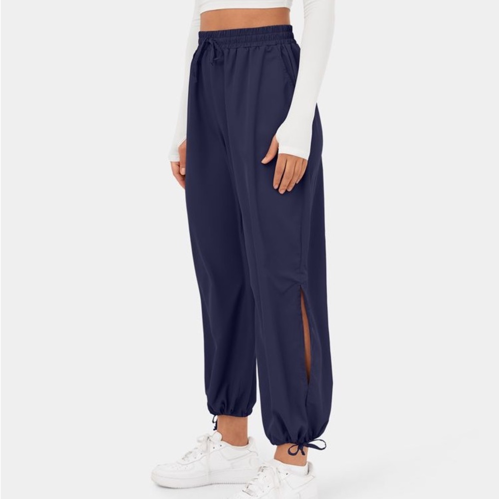 Halara High Waisted Drawstring Side Pocket Split Hem Quick Dry Casual Joggers XS